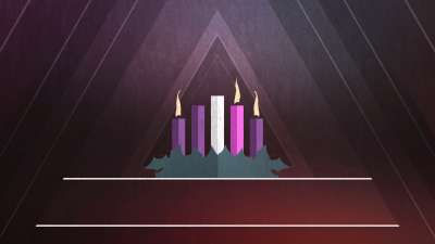 Christmas Advent Candles Week 03 Blank