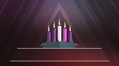 Christmas Advent Candles Week 05 Blank