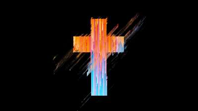 Color Strokes Cross Dark