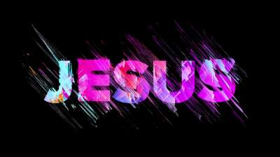 Color Strokes Jesus Dark