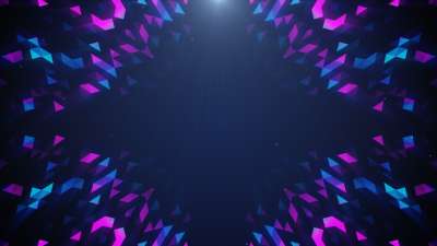 Crystal Patterns Pink Blue