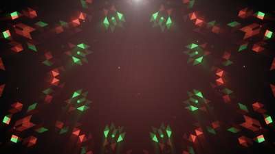 Crystal Patterns Red Green