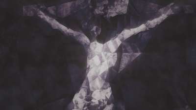 Easter Glass Crucifixion