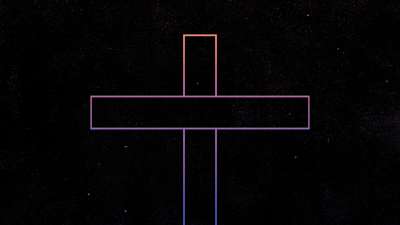 Gradient Easter Cross
