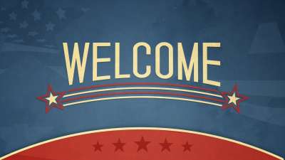 Independence Clouds and Stars Welcome