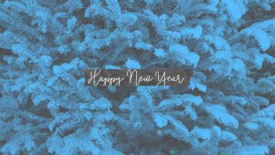 Modern Winter Trees Happy New Year