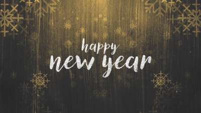 Rustic Winter Snow Happy New Year