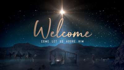 Starry Night Nativity Welcome
