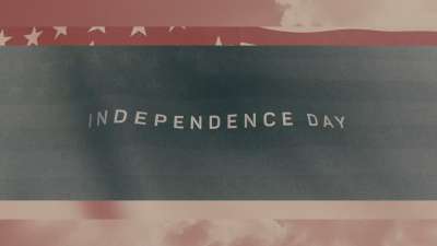 Vintage Waving American Flag Independence Day