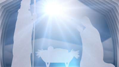 White Christmas Manger 2