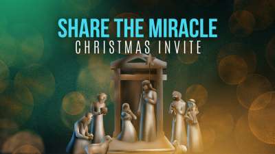 Share The Miracle Christmas Invite