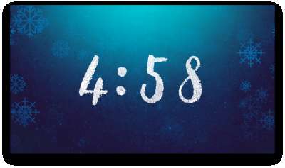 Rustic Winter Snow Countdown